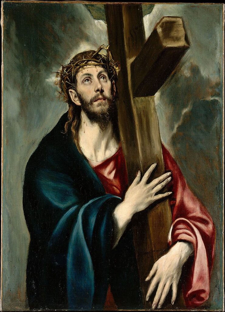 Jesus abrazando la cruz -El greco-740x1024