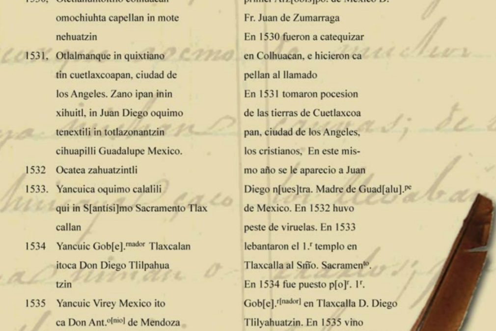 Documentos históricos: la convergencia de los mismos en Juan Diego